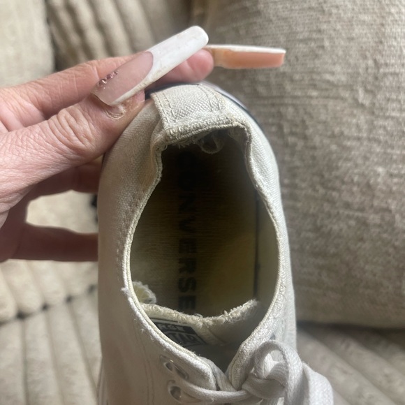 Converse Off-White Canvas Sneakers blue size 5.5 - Picture 8 of 8